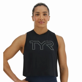 Women's TYR ClimaDry? Crop Tech Tank Navy Flexible Mobility Design