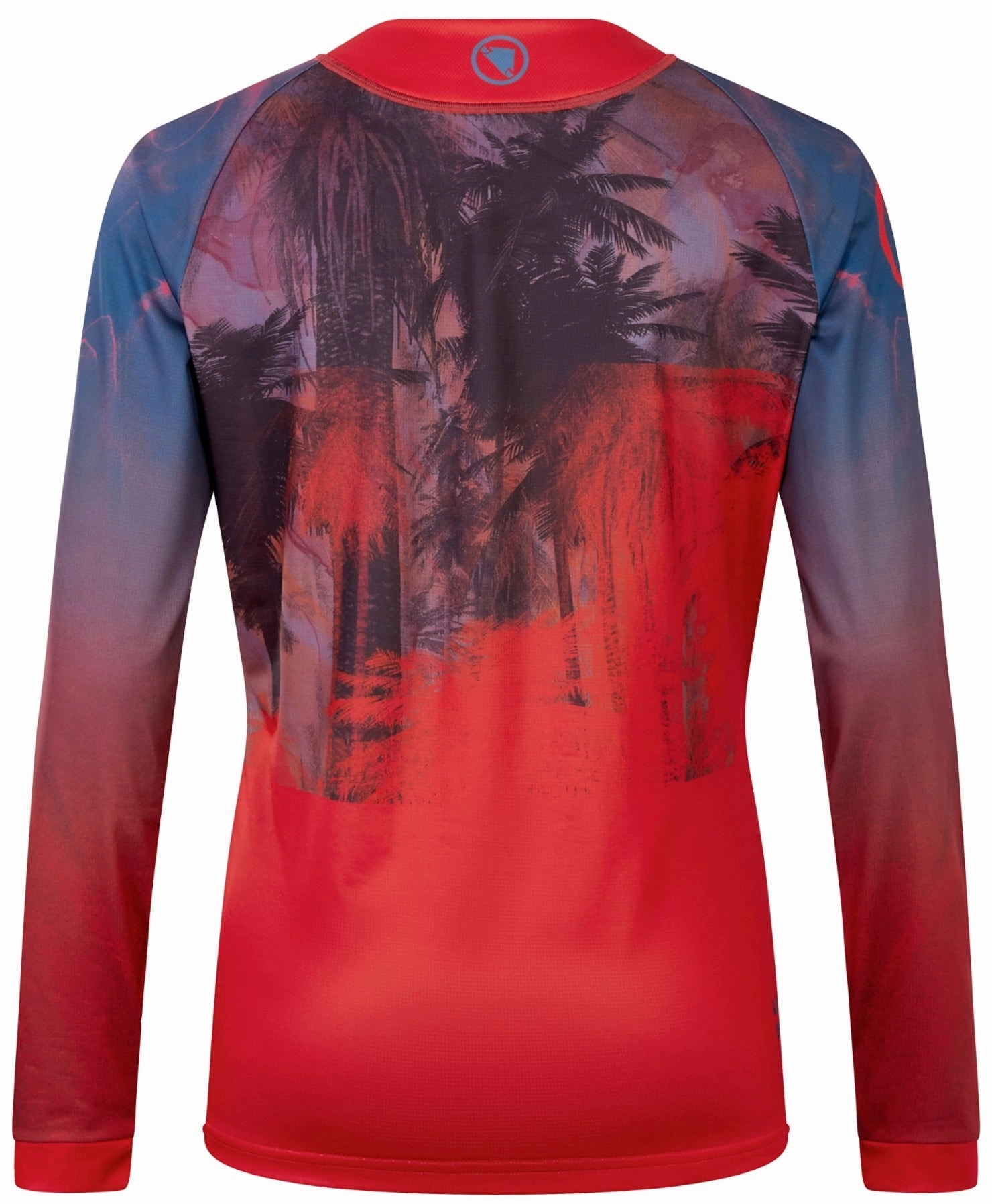 Zip-up front Endura Tropical Long Sleeve Womens Cycling Jersey - Red