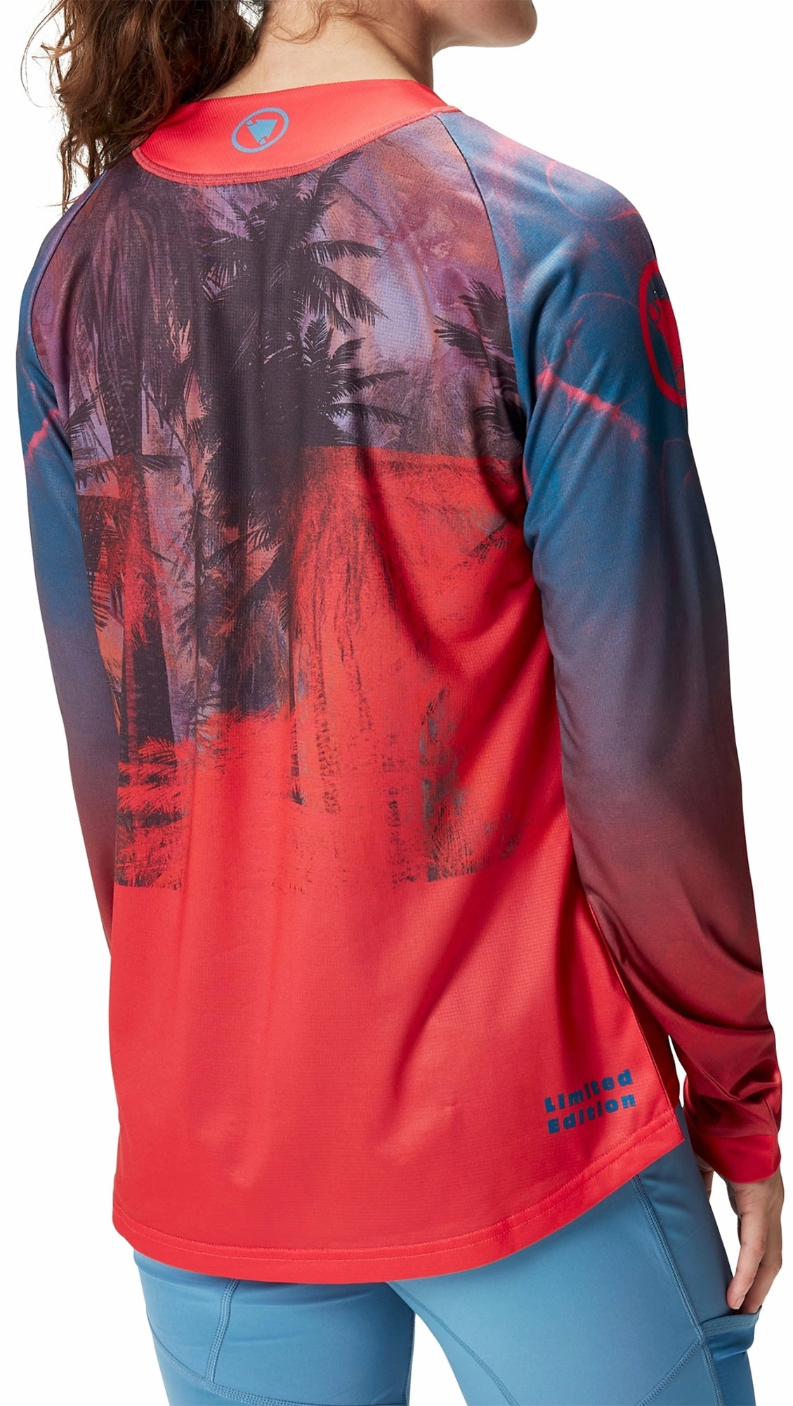 Endura Tropical Long Sleeve Womens Cycling Jersey - Red AntiOdorTreatment