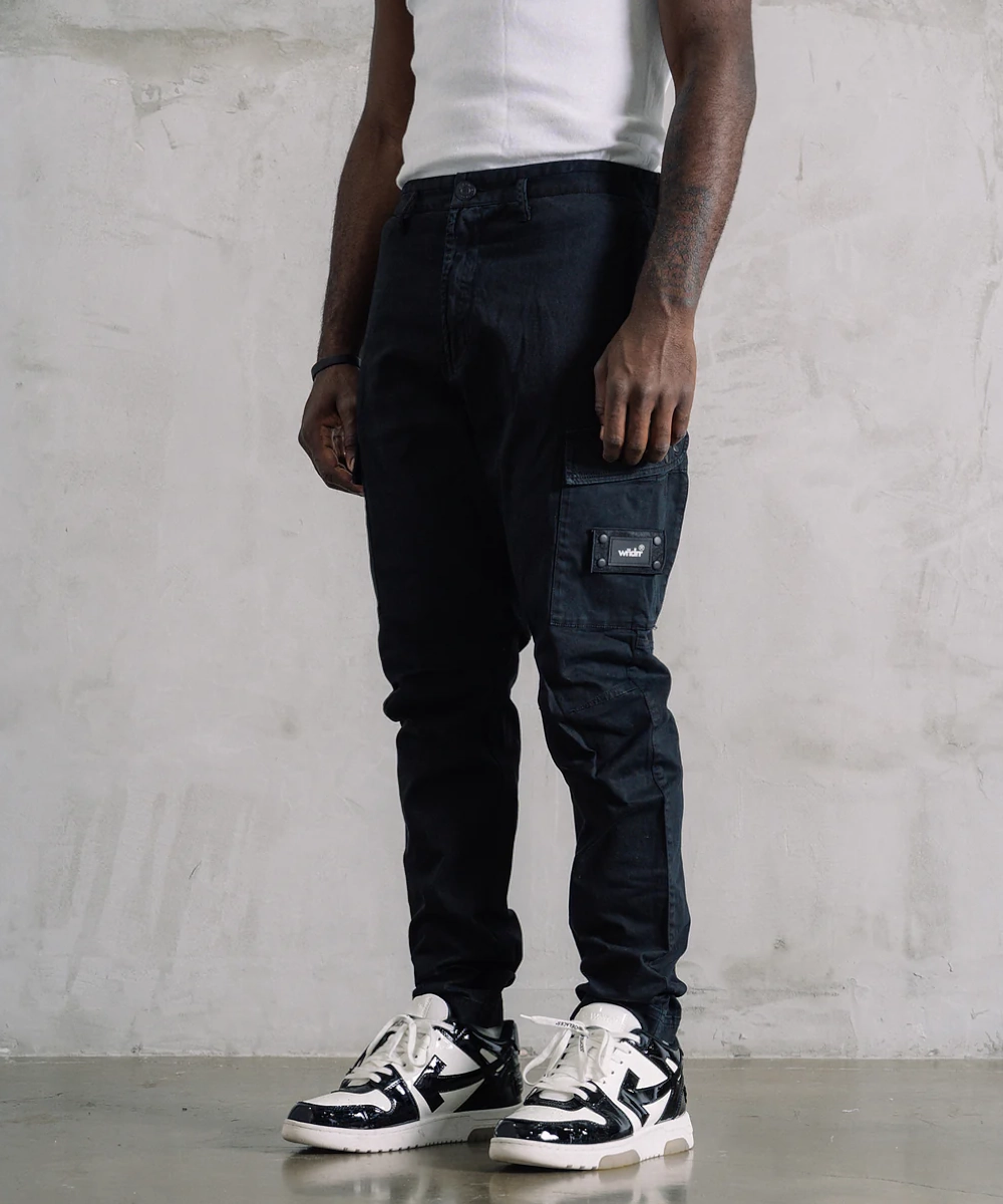 WNDRR Fairfax Cargo Pant (Black) Saga Fit