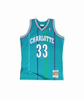 Calm Tone Airflow Mesh Panels Charlotte Hornets 1992-93 Alonzo Mourning Swingman Jersey