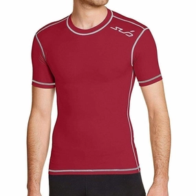 Sub Sports Dual Compression Baselayer Mens Short Sleeve Top - Red Fur combination weekday wear
