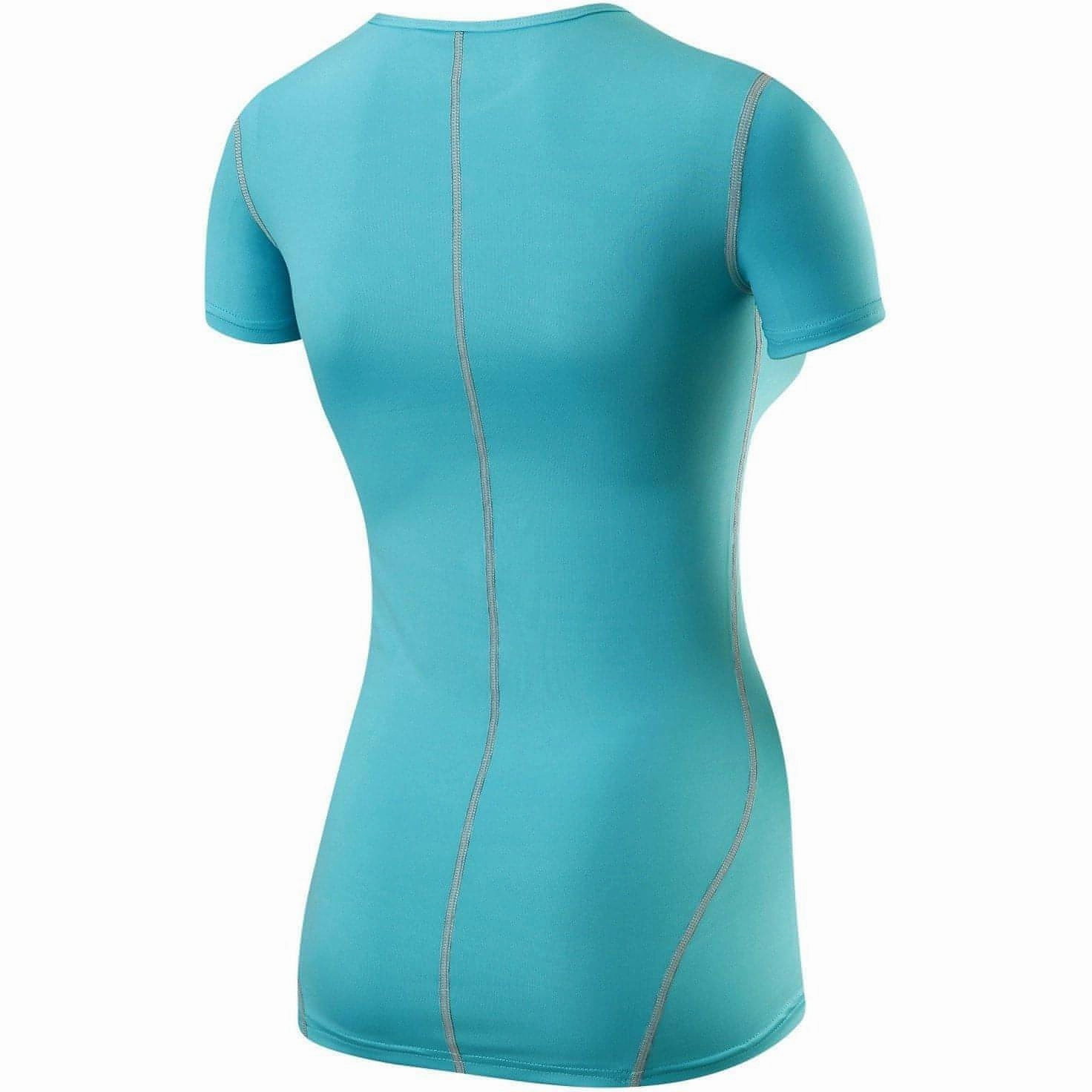 TCA Pro Performance Womens Short Sleeve Baselayer Running Top - Blue Weekend Comfort Lightweight Material