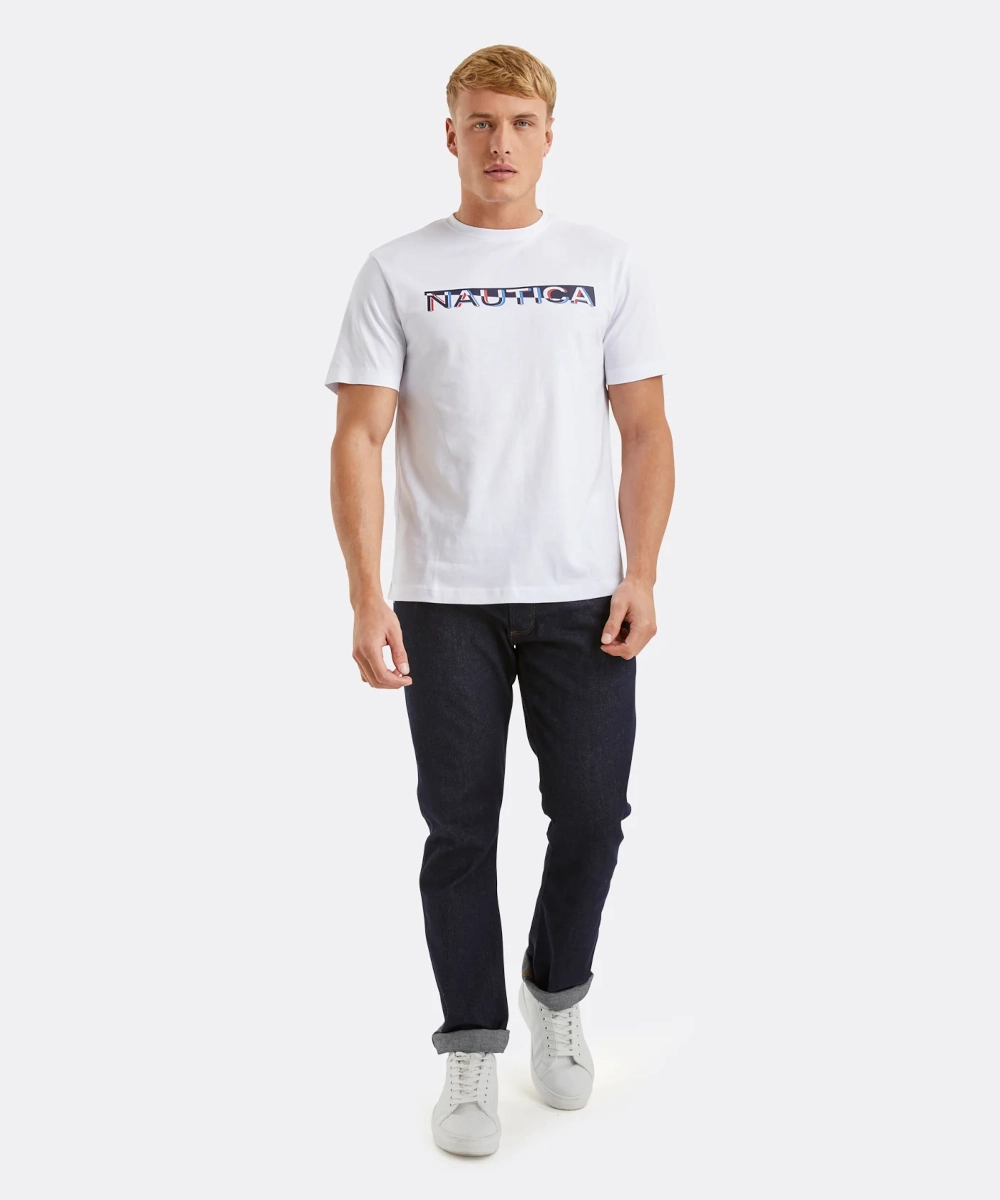 Nautica Dane Tee (White) Adjustable drawstring Cloud Core