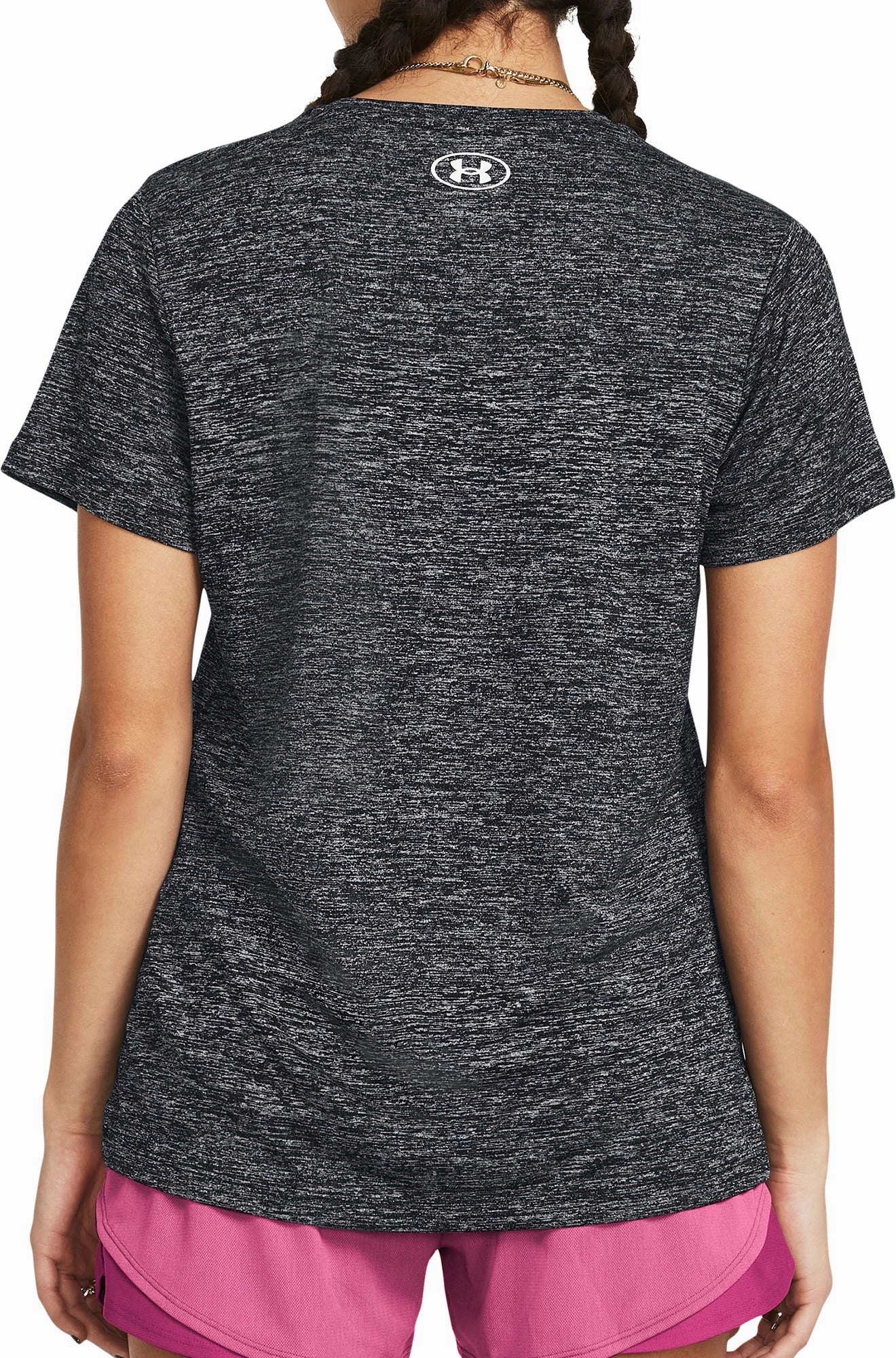Under Armour Tech Twist Short Sleeve Womens Training Top - Black Frost Glow