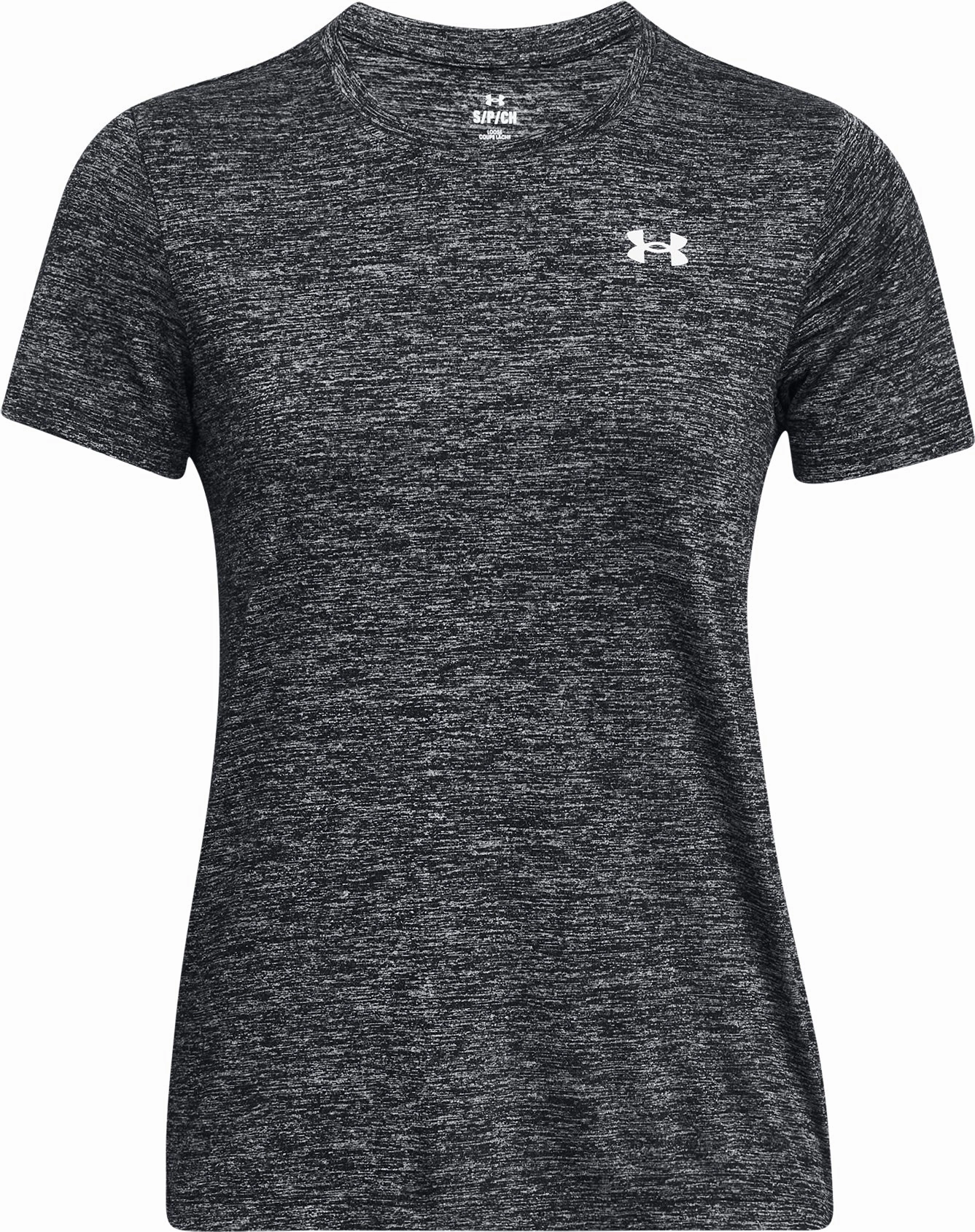 CompactFold MeshVentilation Under Armour Tech Twist Short Sleeve Womens Training Top - Black