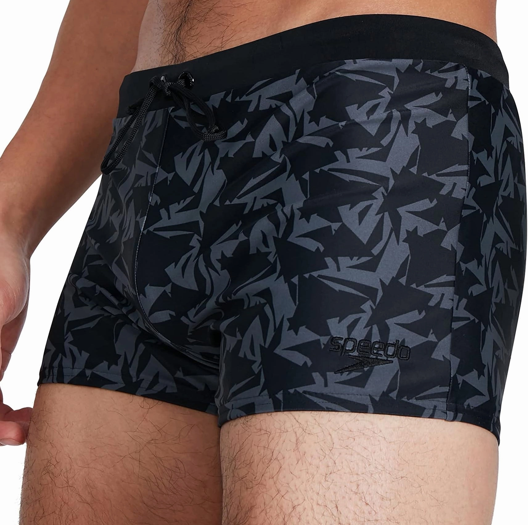Speedo Valmilton Mens Swim Shorts - Black Hydrophobic Fabric Treatment Non Restrictive Armhole Cut