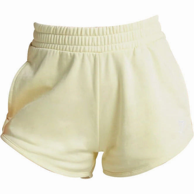 Gymshark Womens Training Sweat Shorts - Yellow EcoConscious Production Royal Ease