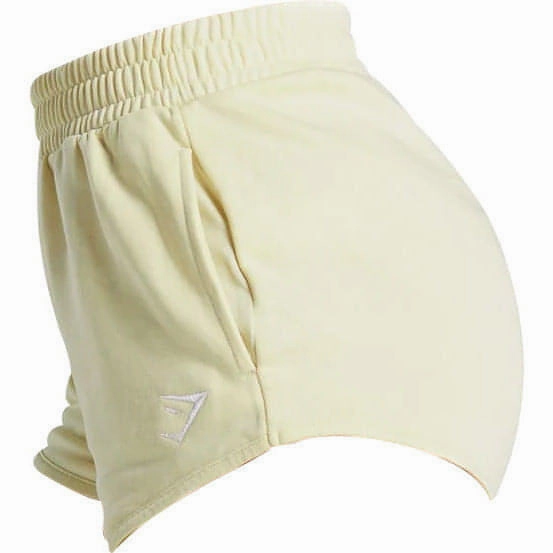 Gymshark Womens Training Sweat Shorts - Yellow CompressionFreeCuffs