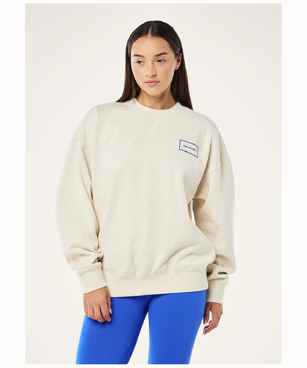 P.E Nation Kite Sweat (Oat Marle) Smile Glow
