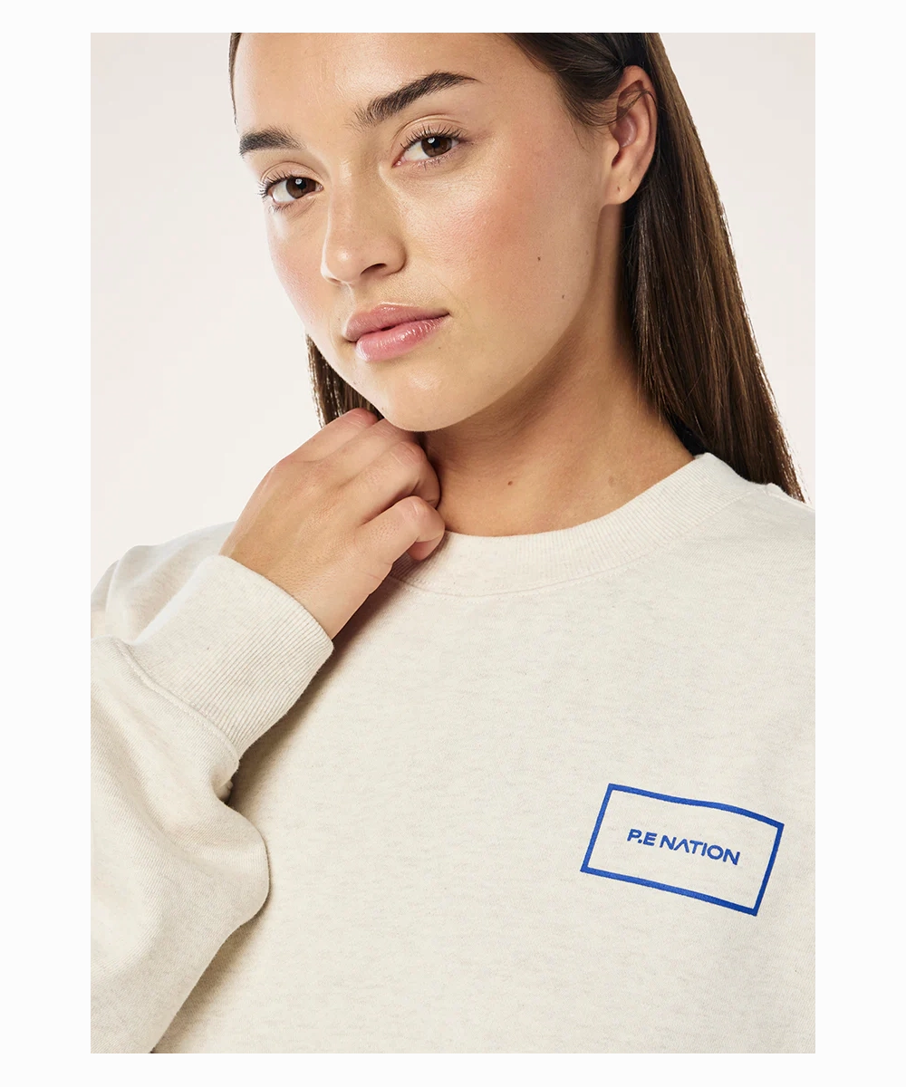 ReinforcedHem Morning Ease P.E Nation Kite Sweat (Oat Marle)