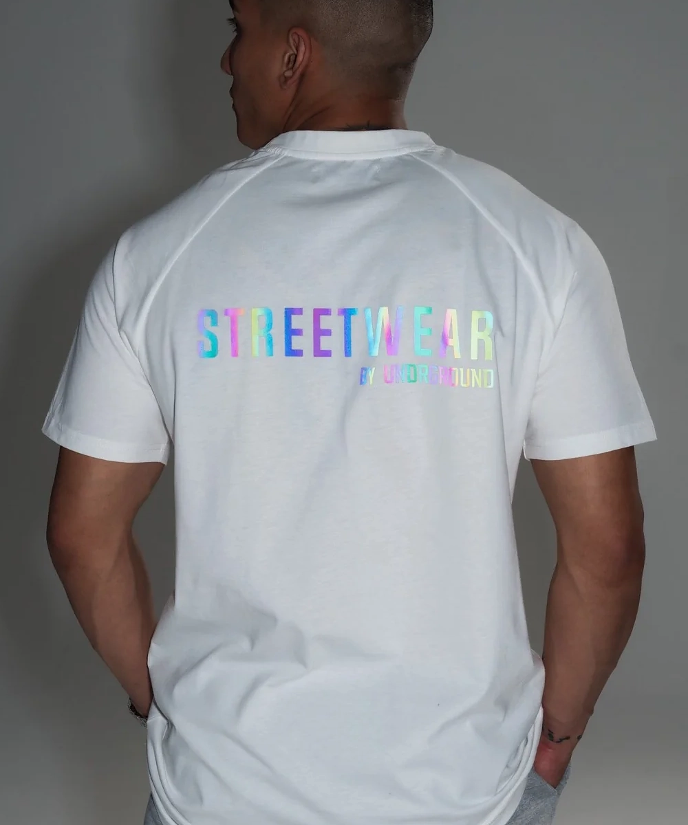 LayeredPanels UNDRGROUND Straight Tee x Reflective Print (White)