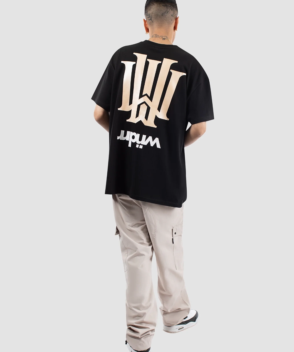 WNDRR Cartello Box Fit Tee (Black) Code Soul RecycledBlend