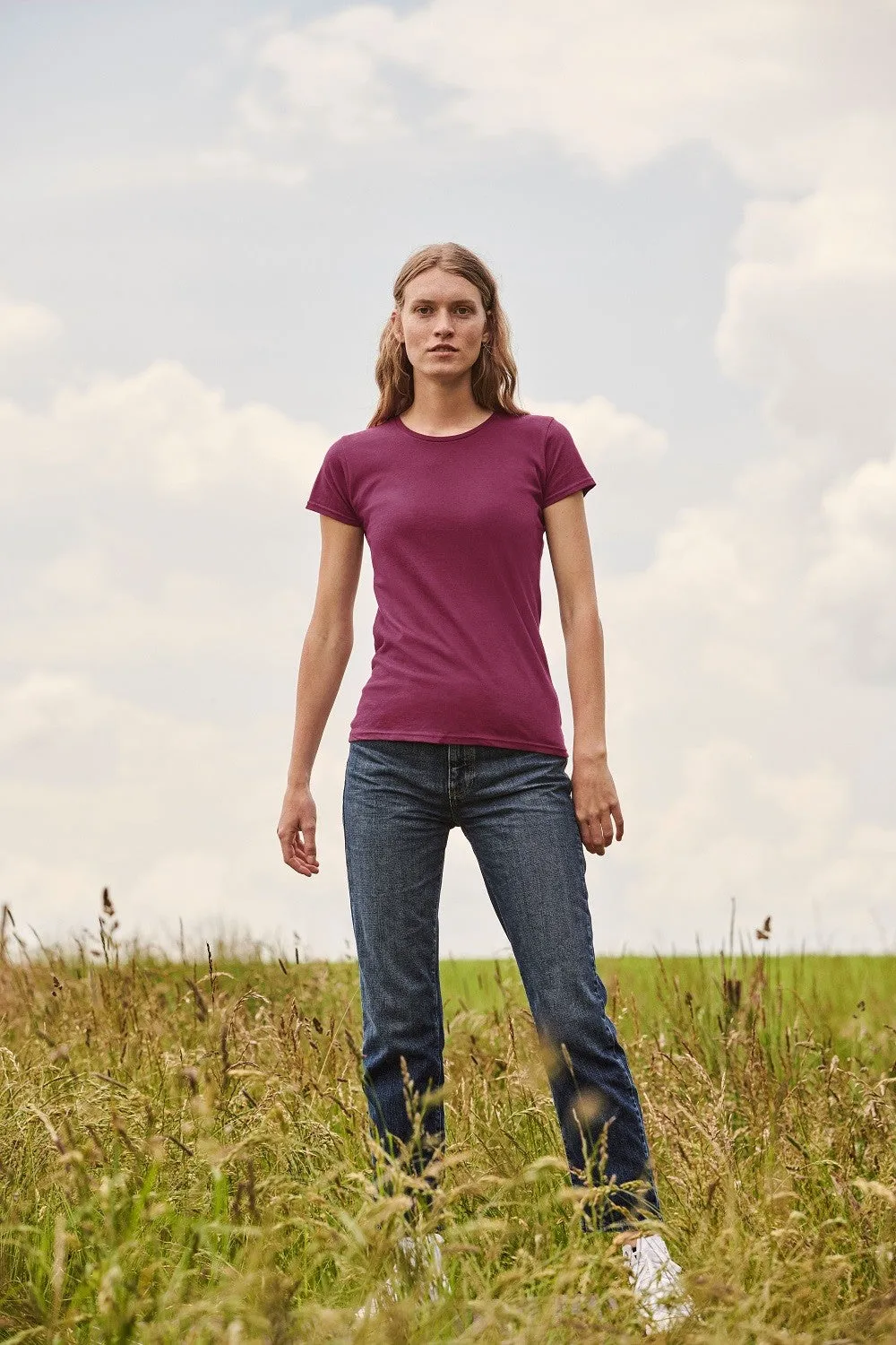 Ladies Iconic T | BLACK LowMaintenance NoSlip Hem