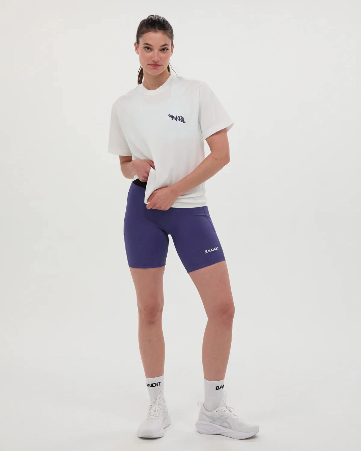 Classic Cotton Tee Abstract Water / White EcoFriendlyProduction