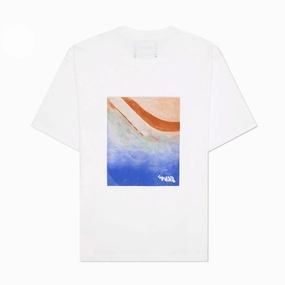 Breathable Lining Classic Cotton Tee Abstract Water / White