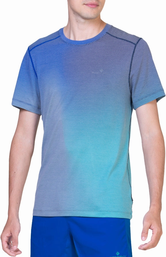 Everyday Performance Ronhill Tech Golden Hour Short Sleeve Mens Running Top - Blue