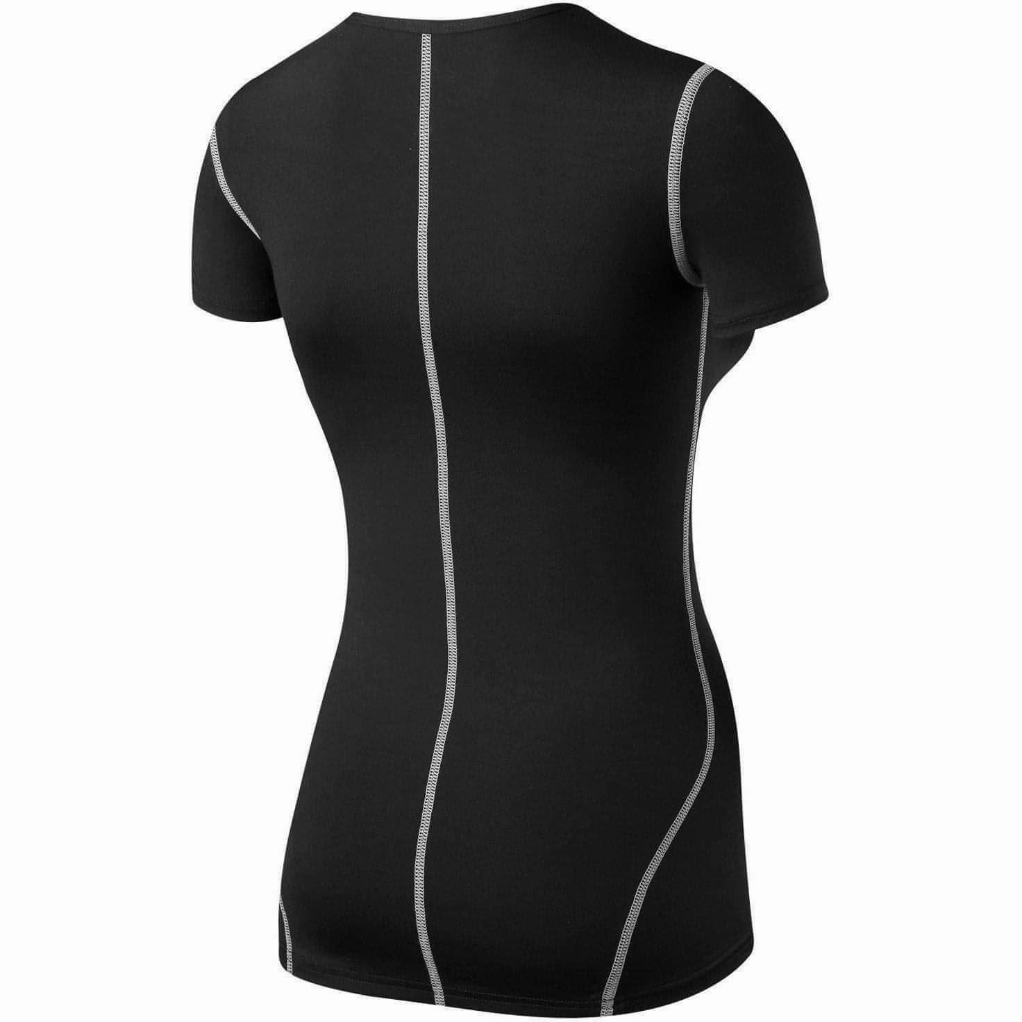 Travel Friendly TCA Pro Performance Womens Short Sleeve Baselayer Running Top - Black
