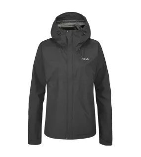 RollUp Sleeves EcoDyeProcess Women's Downpour Eco Jacket | BLACK