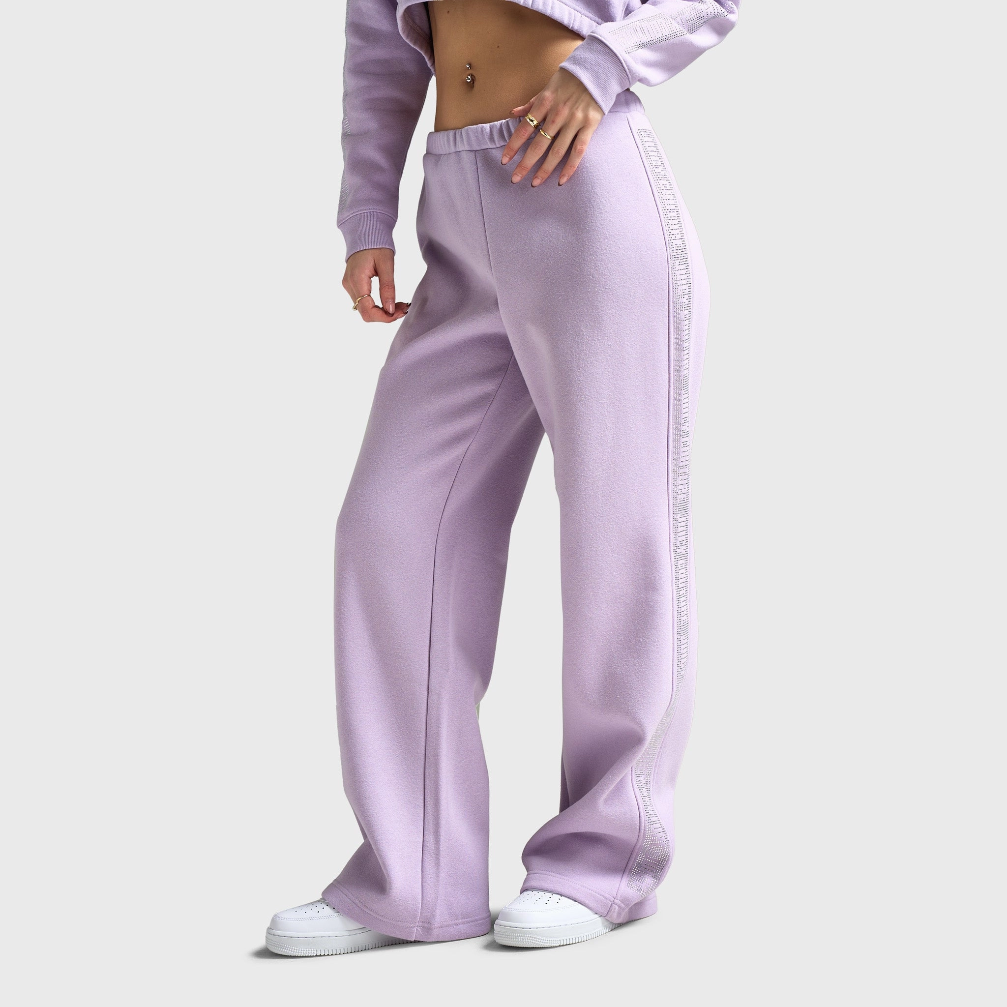 Juicy Couture Women's Fleece Wide Leg Pant / Orchid Petal Saga Vibe QuickDrying Fiber
