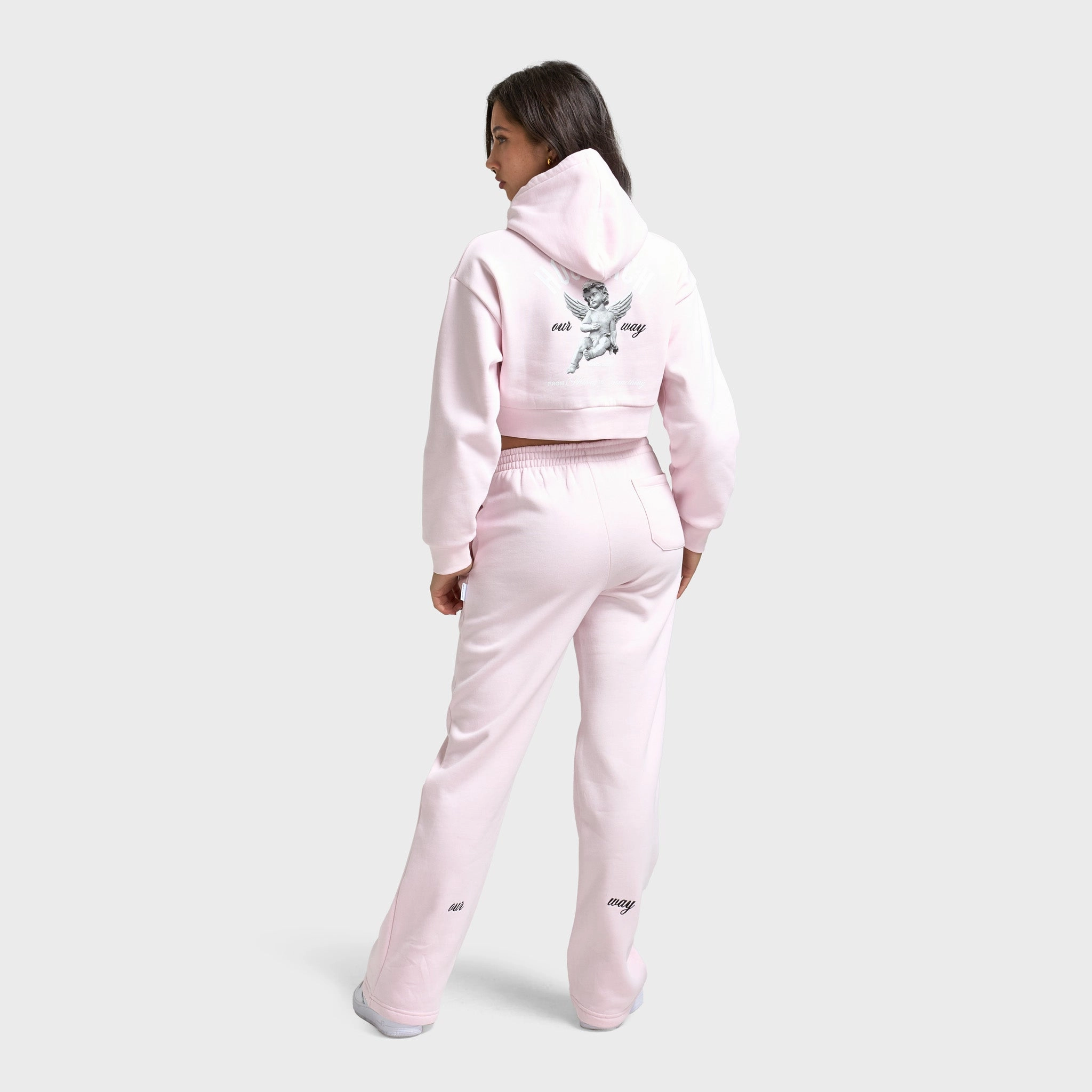 Rubberized Zippers Hoodrich Women's OG Glow Cropped Hoodie / Festival Bloom