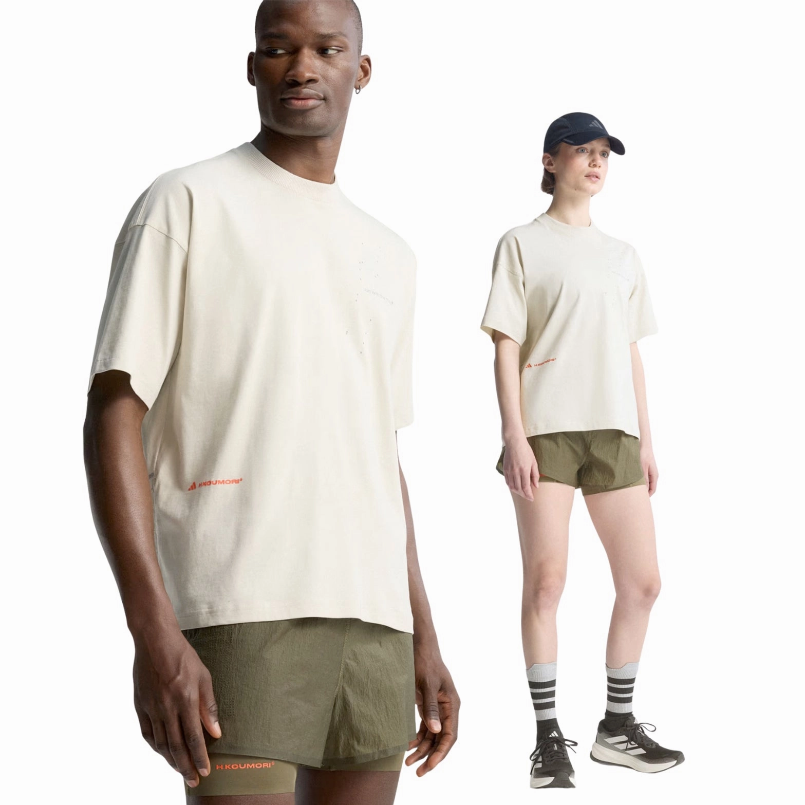 Play Mode Unisex Adi365 H.Koumori Running Tee Alumina