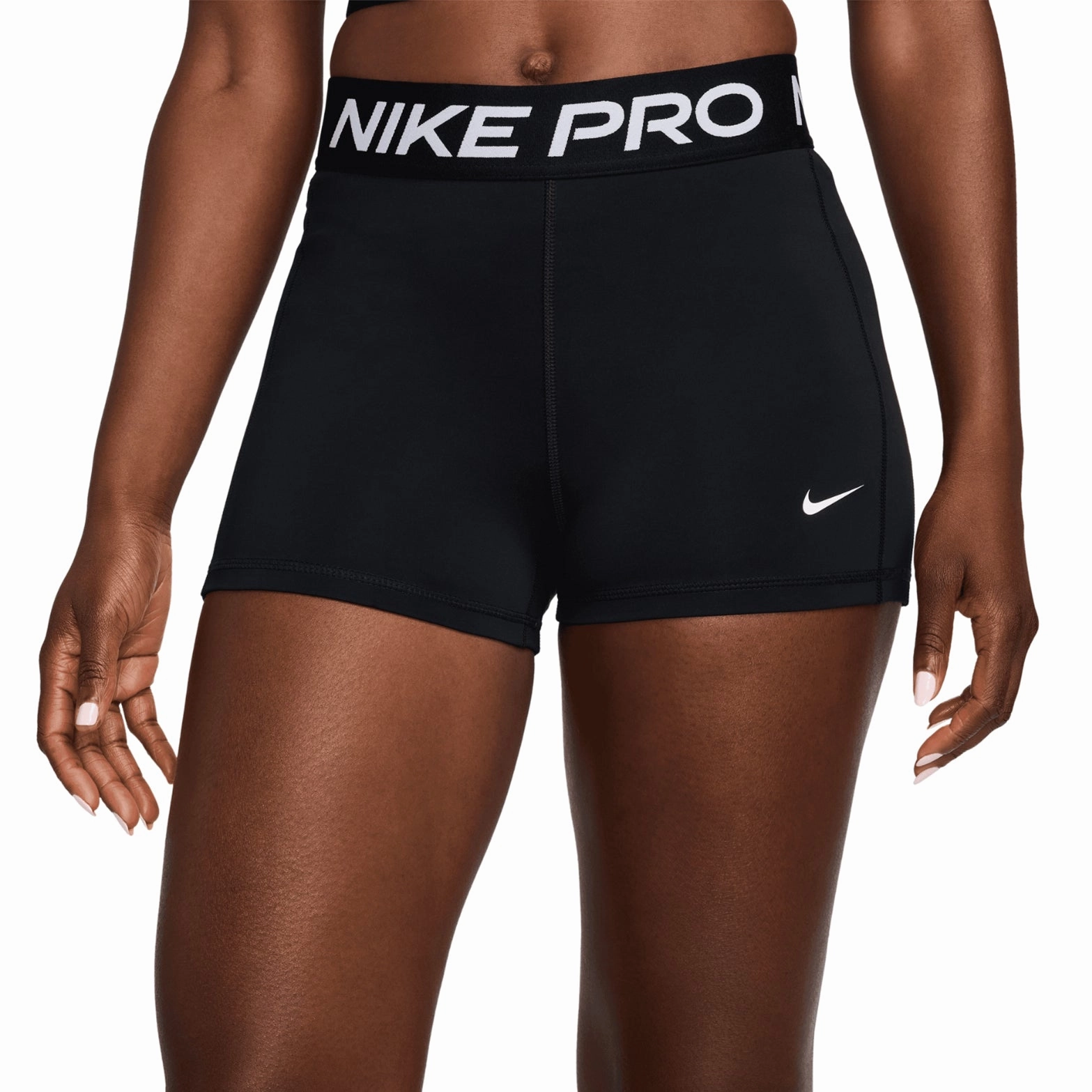 Women's Pro Leak Protection: Period 3 Inch Short Black / White Vision Fit
