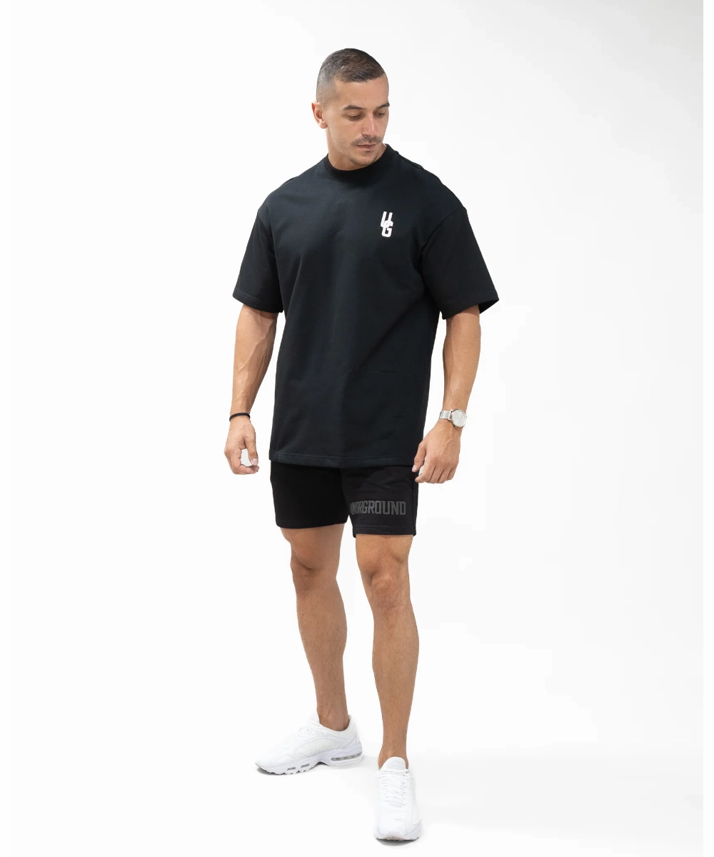 UNDRGROUND Such Is Life Relaxed Fit Tee (Blk/Pink) SheerLayeredPanels ComfortStretch