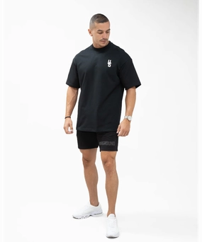 UNDRGROUND Such Is Life Relaxed Fit Tee (Blk/Pink) SheerLayeredPanels ComfortStretch