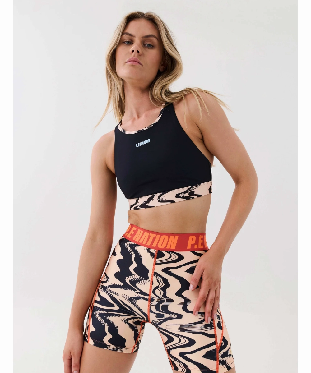 P.E Nation New Wave Sports Bra (Black) AbrasionFree Edging