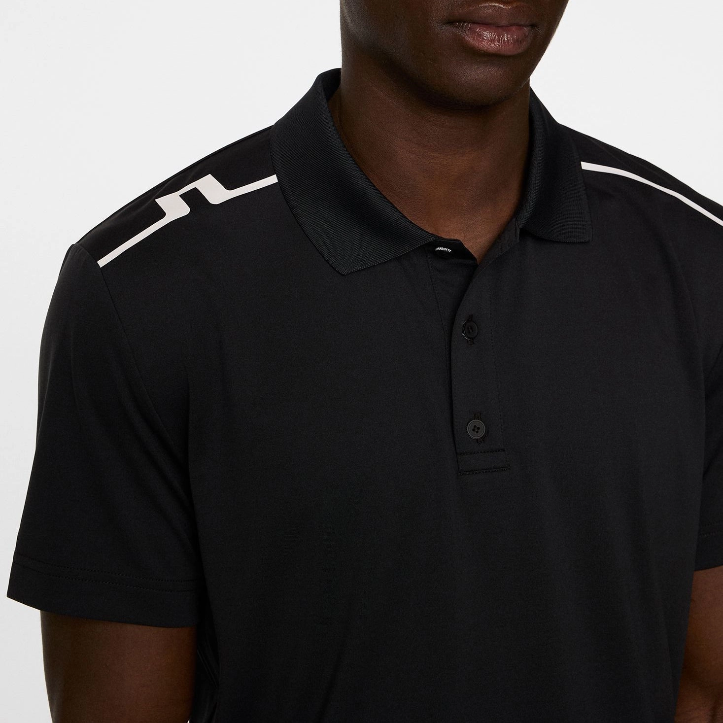 J.Lindeberg Lionel Golf Polo Shirt - Black golf club Sweat Absorbing