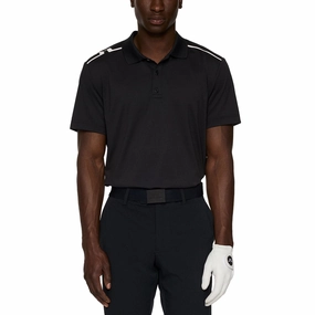 UV-Resistant J.Lindeberg Lionel Golf Polo Shirt - Black