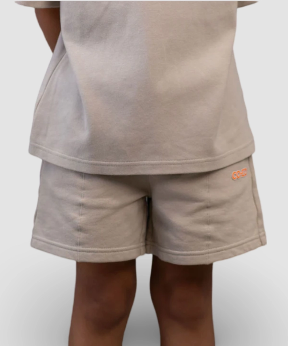 Sport Glow Morning Walk CO-ED Kids Track Shorts (Tan)