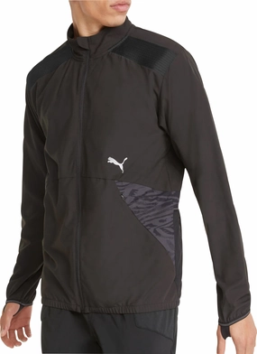 Puma Ultraweave S FSTR Mens Running Jacket - Black MultiPocket Design Dual Zipper System