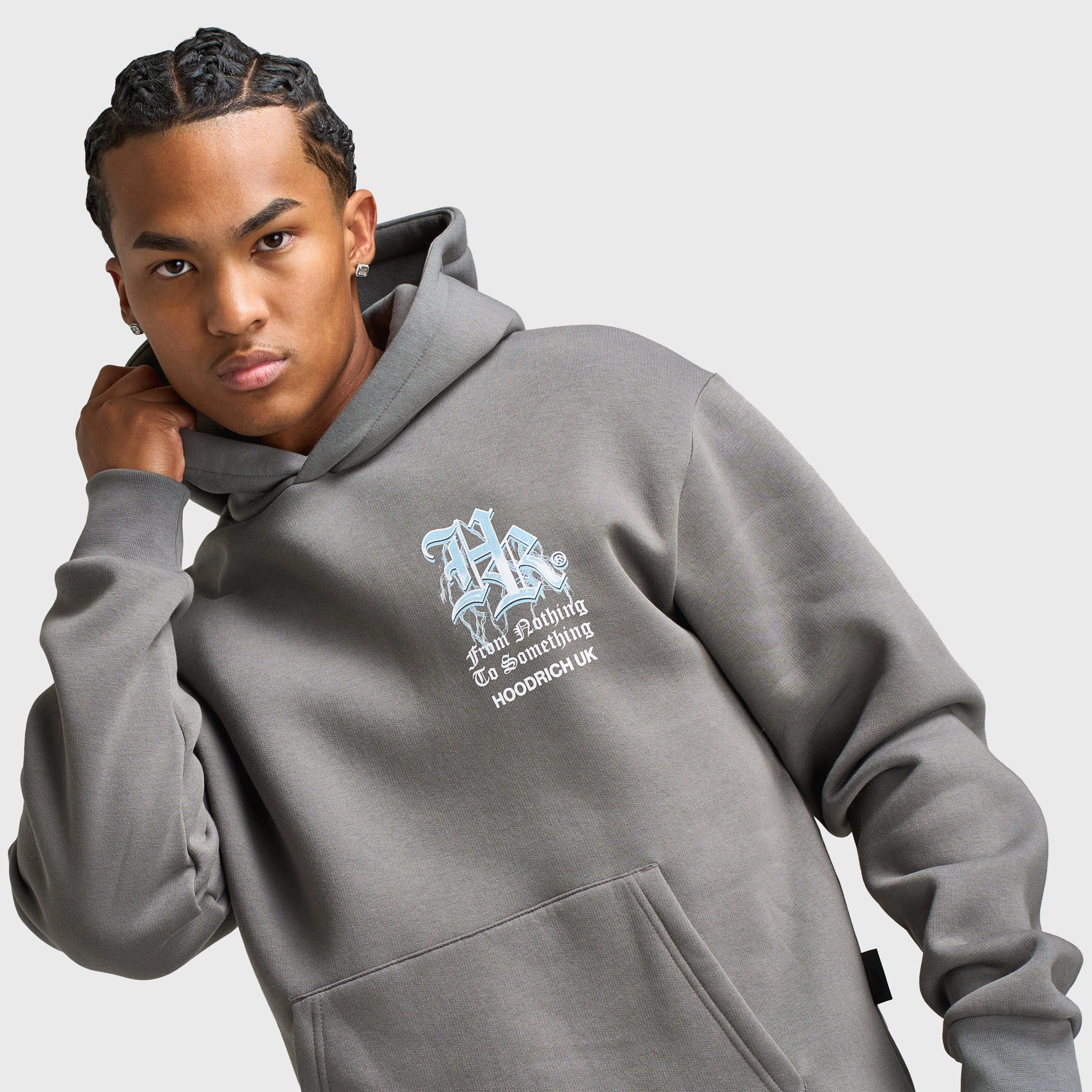 Hoodrich Tornado Oversized Hoodie Lava Smoke / White / Blue Easy Movement Cut