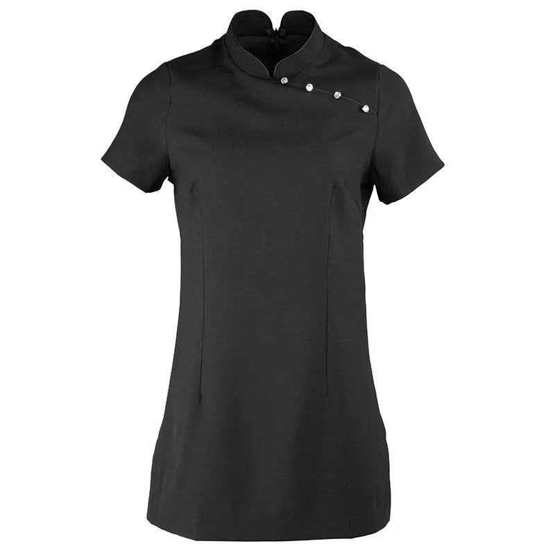 Breathable Lamination Mika Beauty & Spa Tunic Asymmetric | BLACK