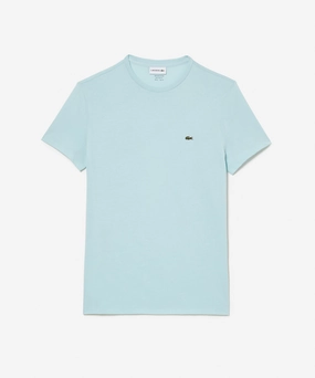 Lacoste Classic Crew Neck Pima Tee (Pastille Mint) Loose Thread Training Fit