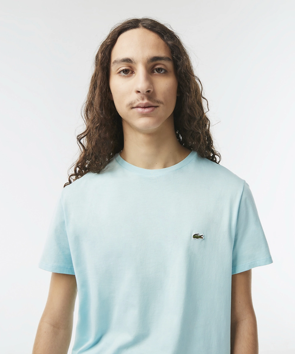 Lacoste Classic Crew Neck Pima Tee (Pastille Mint) TaglessCollar