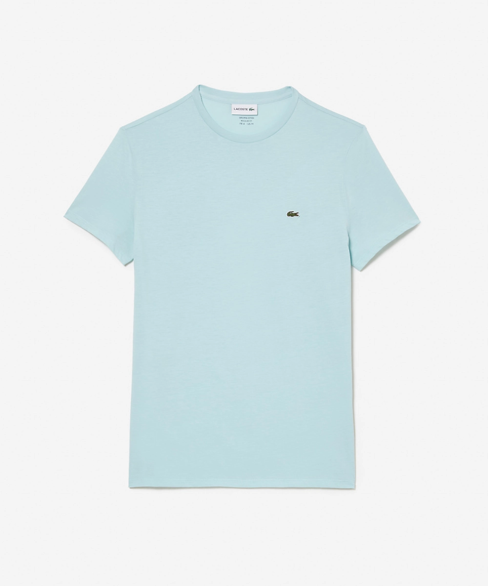 Lacoste Classic Crew Neck Pima Tee (Pastille Mint) Loose Thread Training Fit