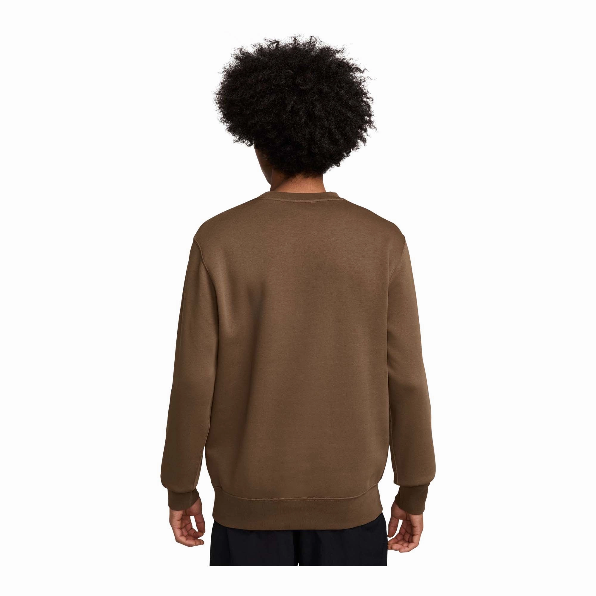Nike Club Men's Brushed Fleece Crew Quick Wear Red Flash