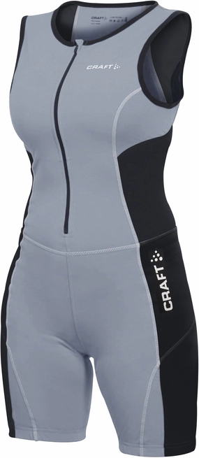 AntiPilling Surface Craft Performance Womens Race Tri Suit - Grey