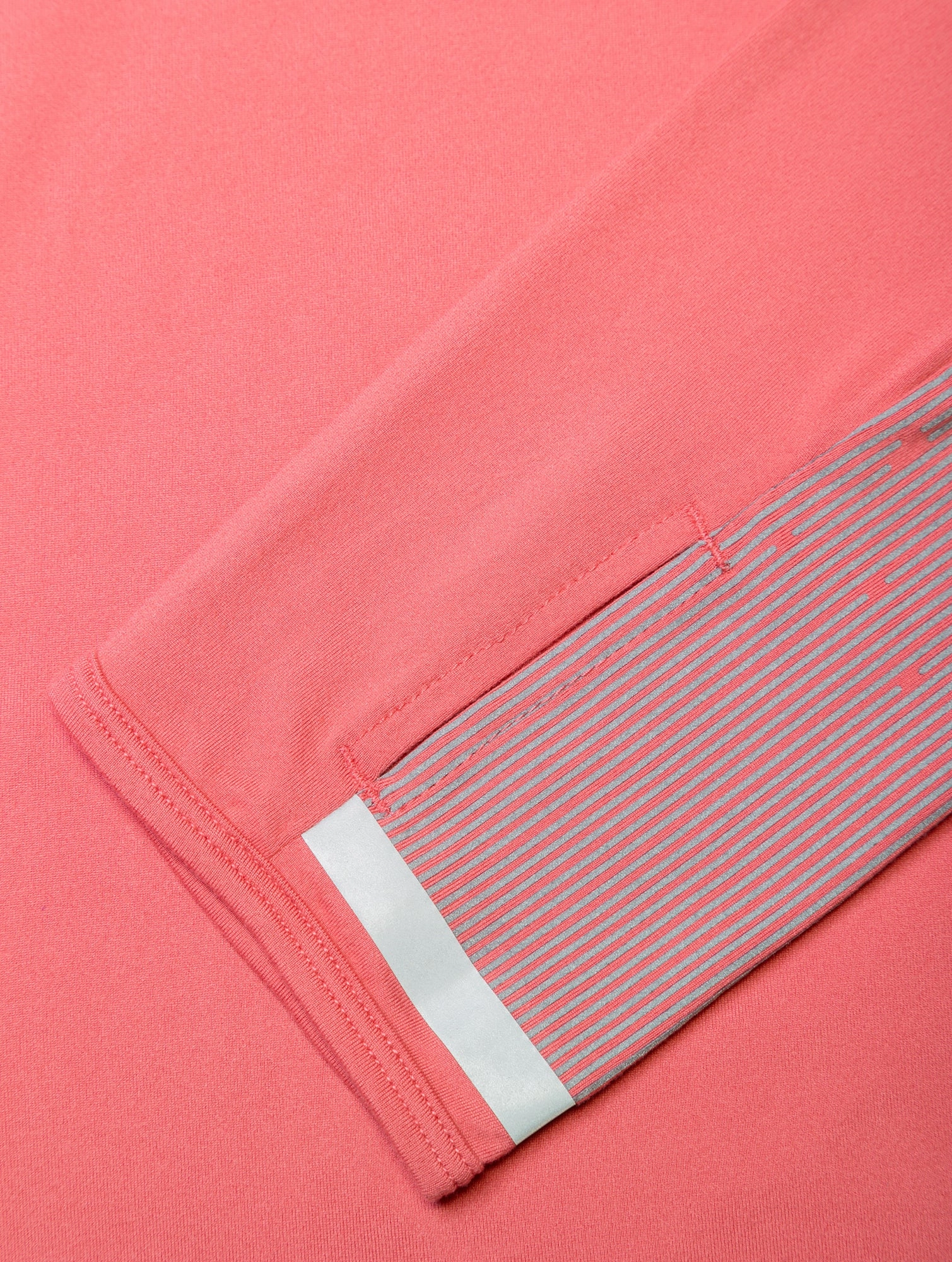 Ronhill Tech Reflect Half Zip Long Sleeve Womens Running Top - Pink Condiment