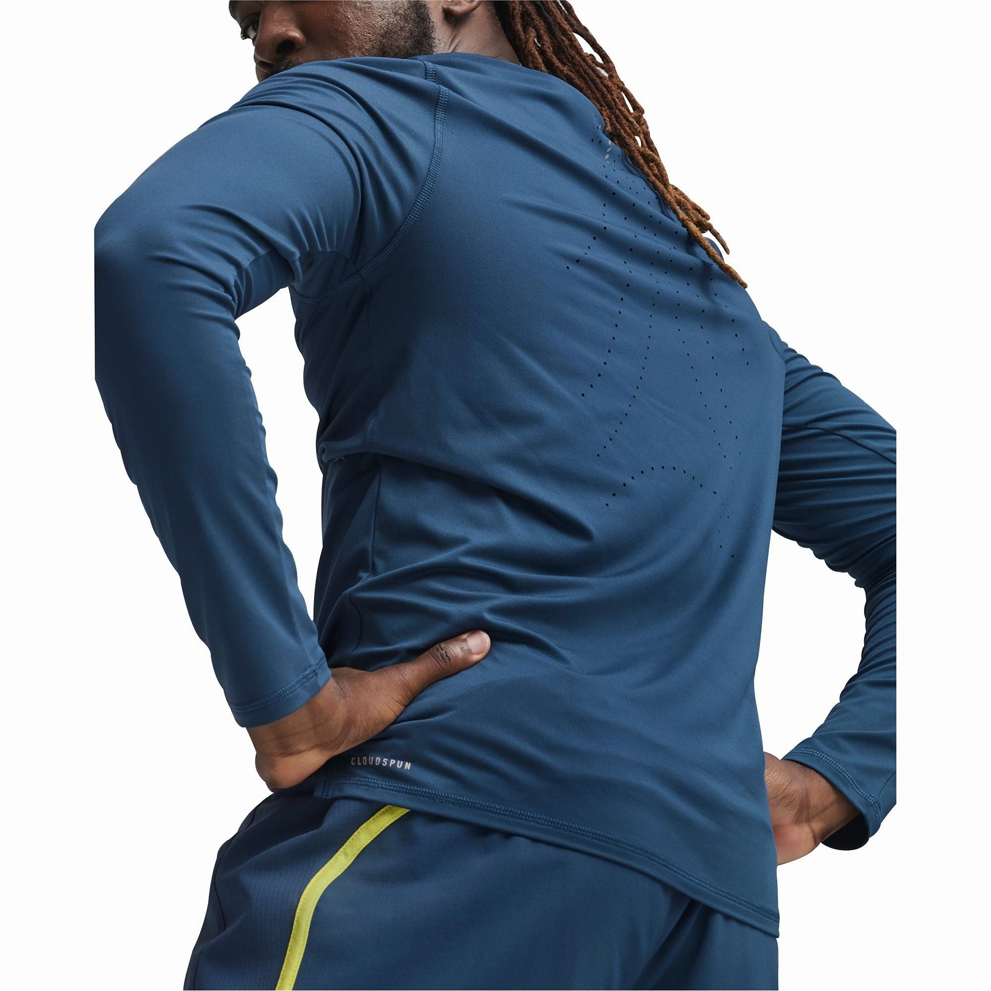 Puma Run Cloudspun Long Sleeve Mens Running Top - Blue park Loungewear