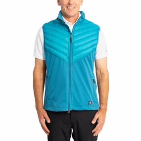 Breathable Lining Cross Stance Golf Vest - Celestial