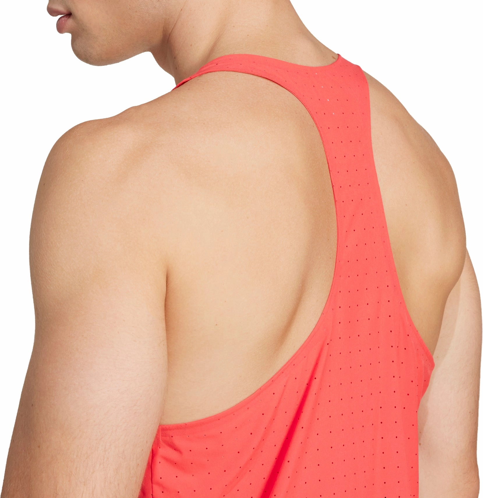 adidas Adizero Road To Records Mens Running Vest - Red Standard without pockets
