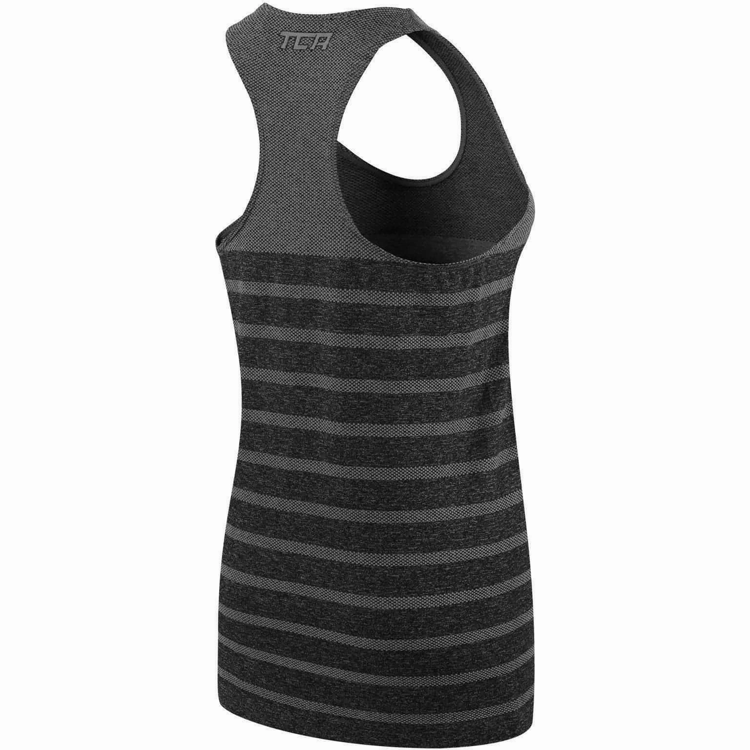 TCA QuickDry SuperKnit Womens Running Vest Tank Top - Grey Max Flexibility Gusseted Crotch Construction
