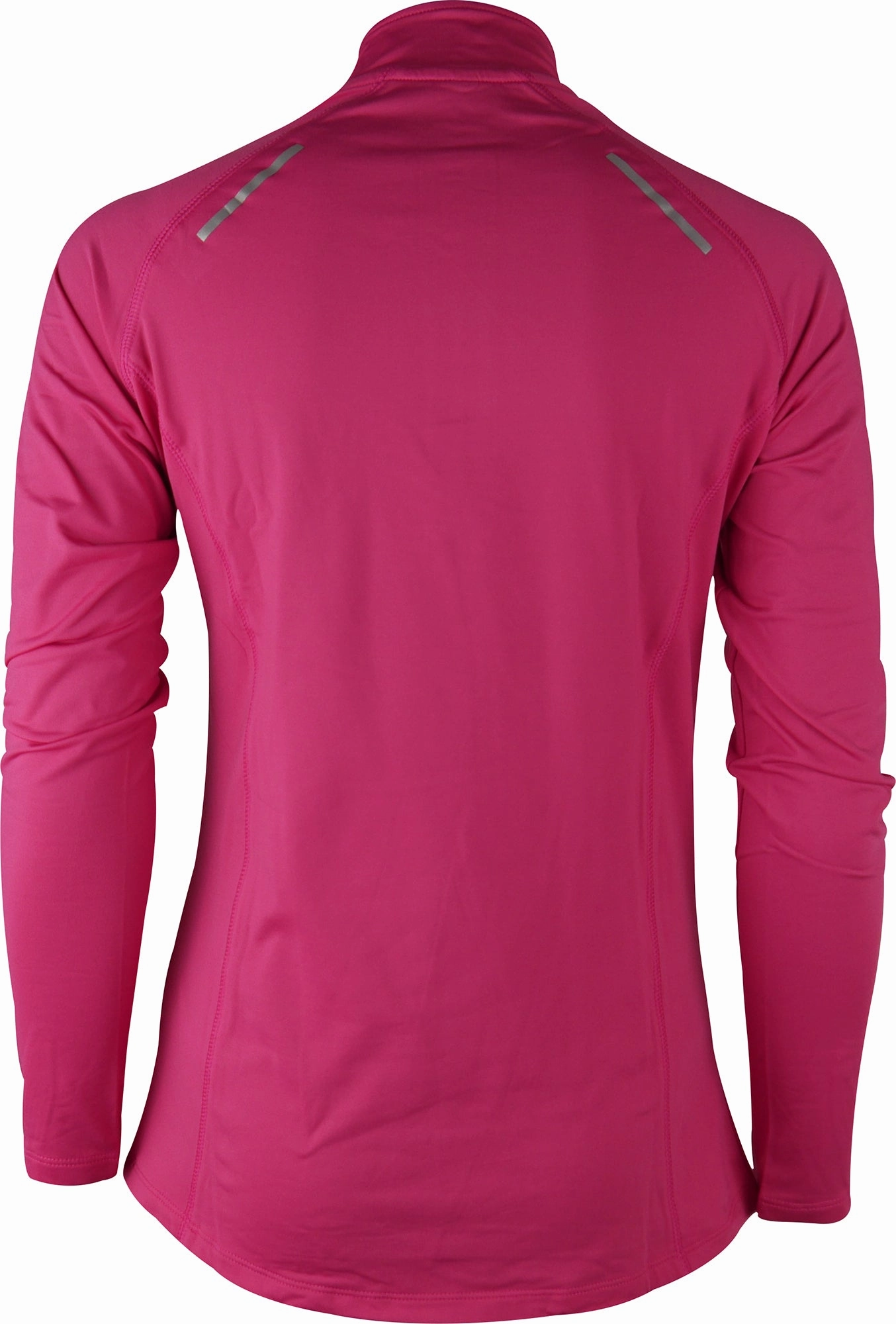 More Mile Vivid Half Zip Long Sleeve Womens Running Top - Pink semi - formal Home Wear