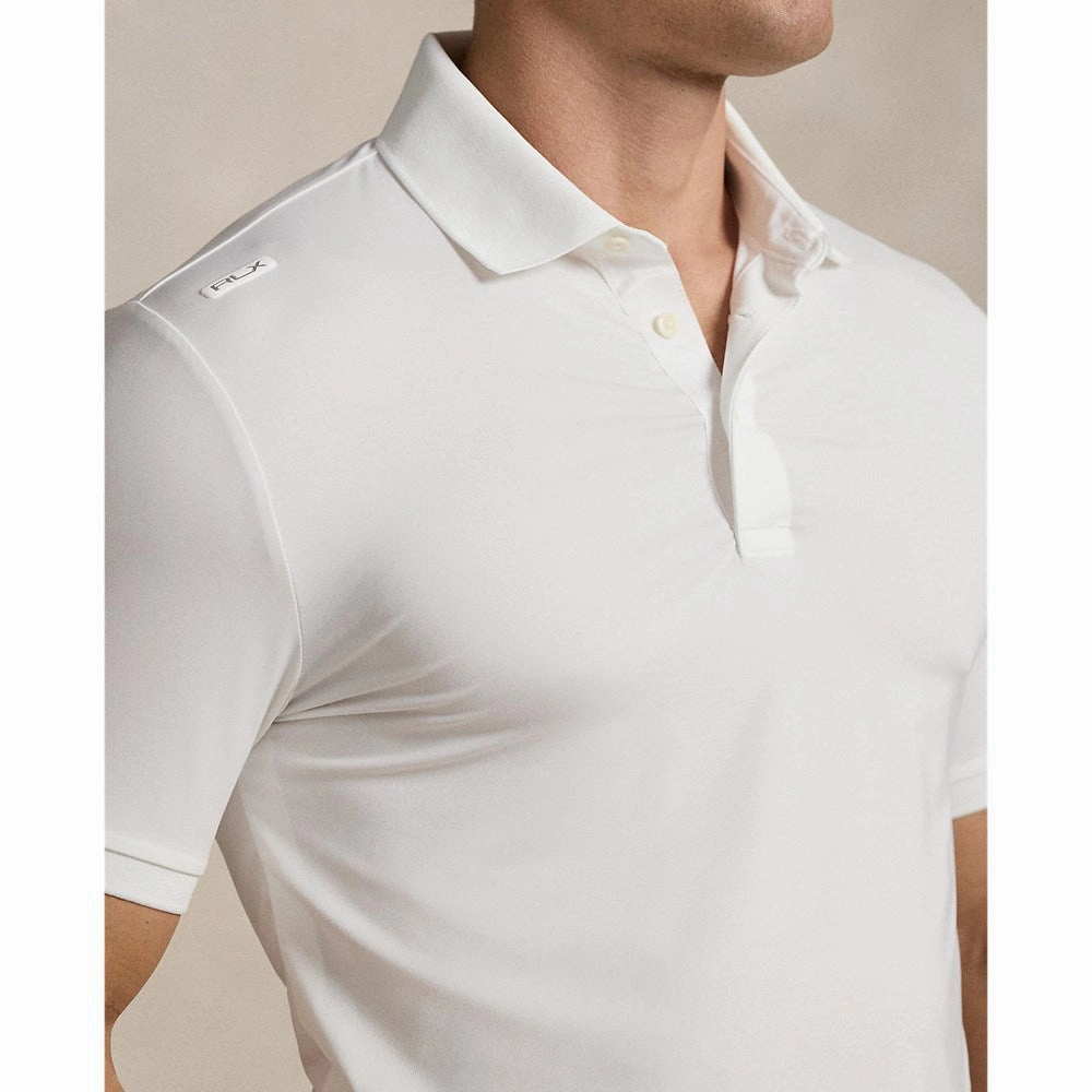 RLX Ralph Lauren Lightweight Airflow Jersey Golf Polo Shirt - Ceramic White Quick Dry Material Smart Office
