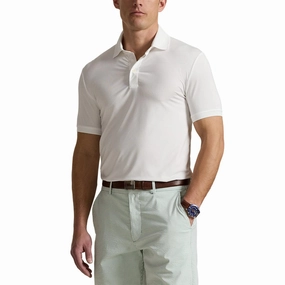 Smart Office RLX Ralph Lauren Lightweight Airflow Jersey Golf Polo Shirt - Ceramic White