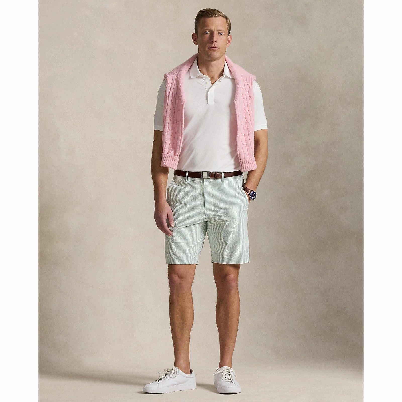 RLX Ralph Lauren Lightweight Airflow Jersey Golf Polo Shirt - Ceramic White Office To Outing Breathable Airflow Channels
